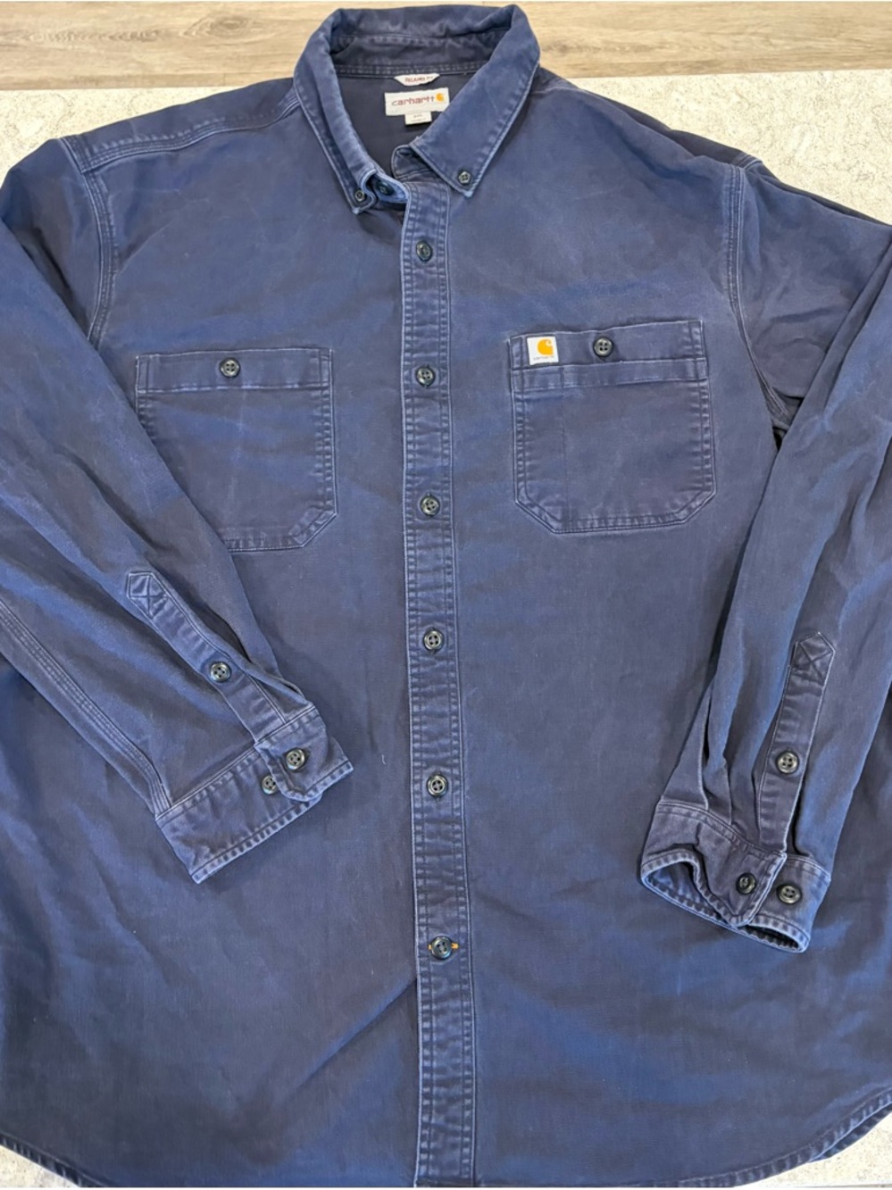 Carhartt Light Blue Relaxed Fit Button-Down Shirt